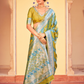 Lovely Green Colored Banarasi Soft Silk Sarees With Printed Work For Women