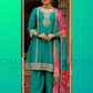 Beauteous Rama Green Color Chinon With Digital Print And Embroidery Work Palazzo Suits For Women