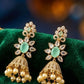 Alluring Gold and Green Color Beautiful Gold Plated necklace set
