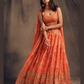  Golden Zari and Sequins Embroidered Lehenga In USA