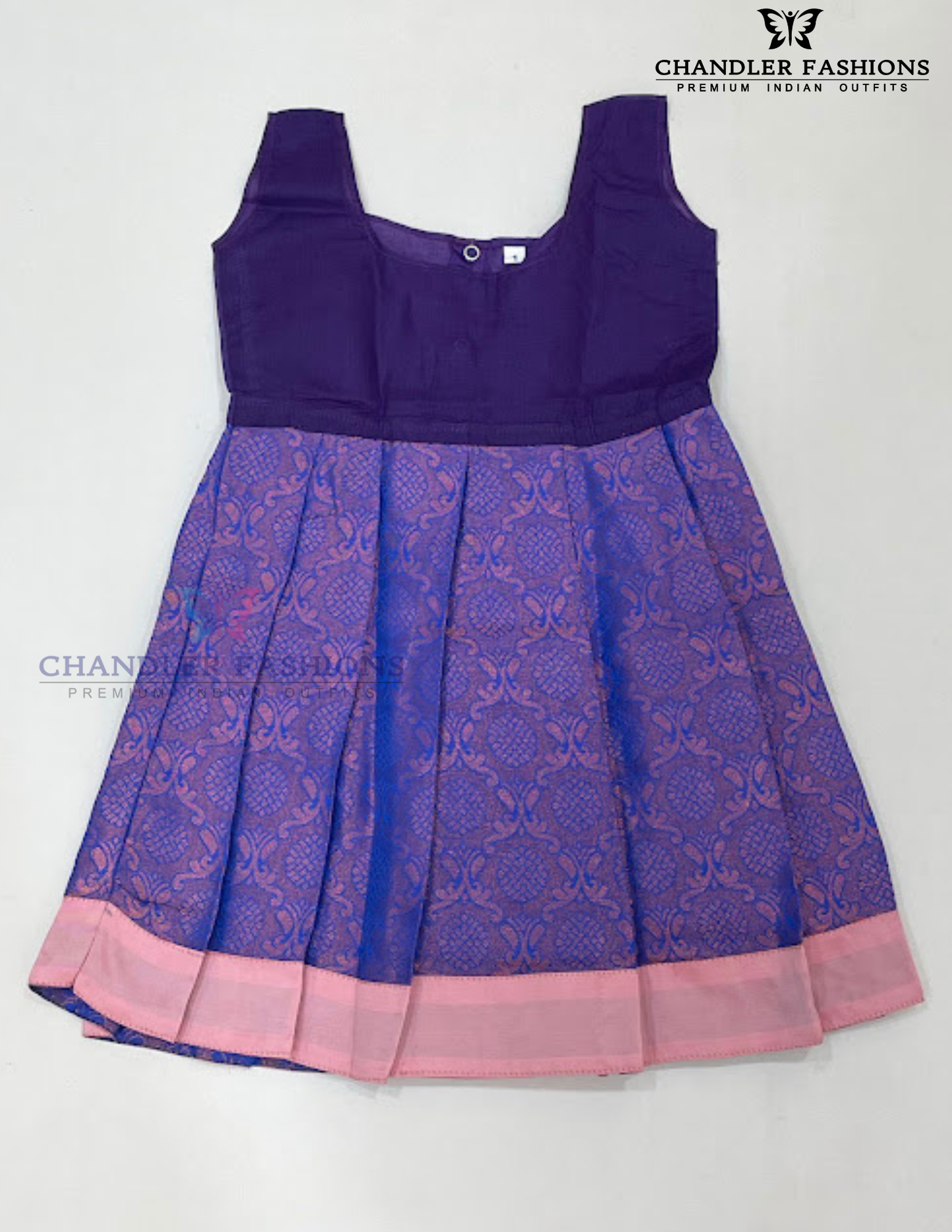 Peach Color Soft Silk Langa Set With Zari Work In Chandler