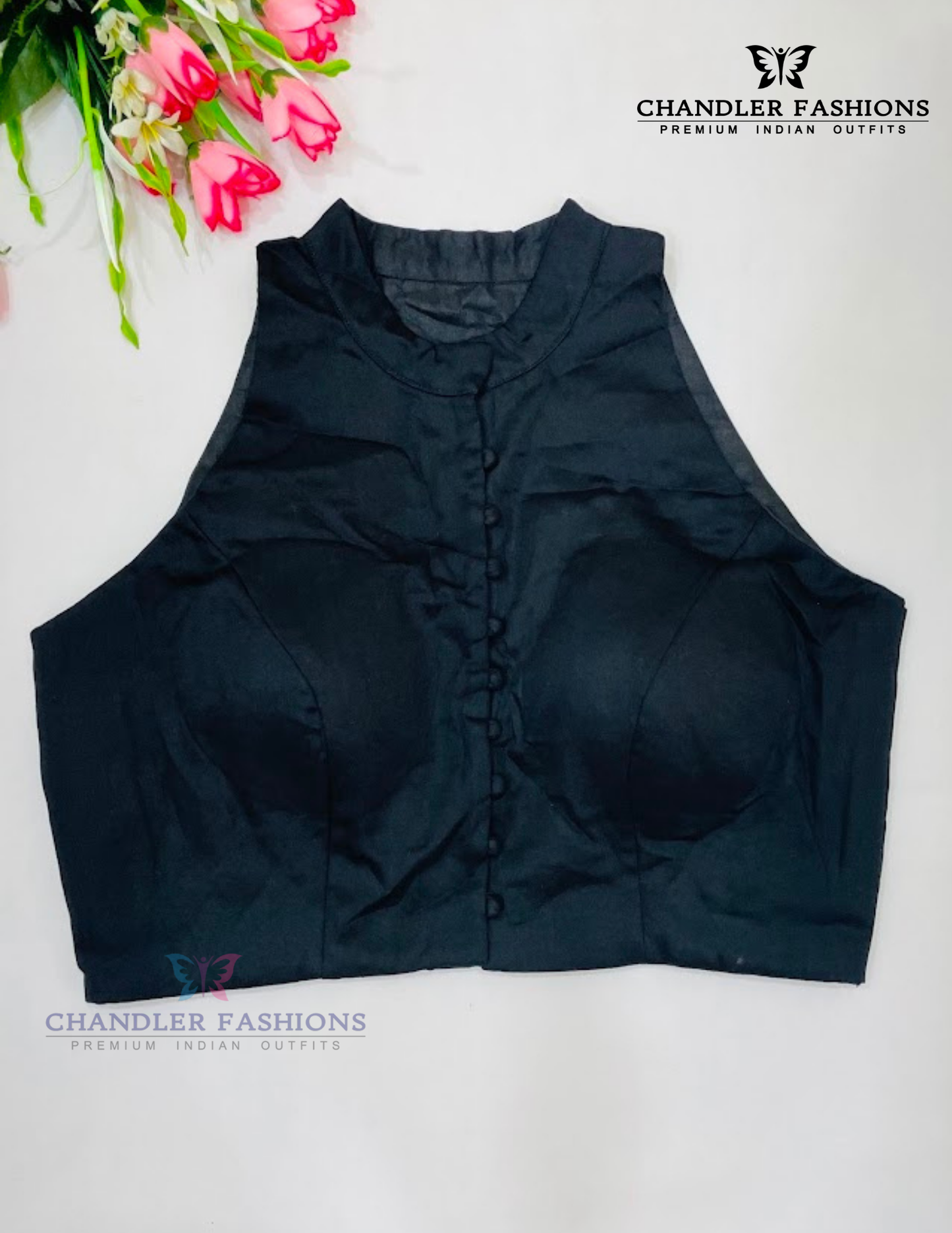 Amazing Black Color Silk Cotton Readymade Blouse For Women