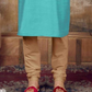 Graceful Sea Green Colored Premium Slub Silk Kurta In USA