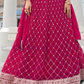 Dark Pink Color Embroidery And Sequins Work Lehenga In USA
