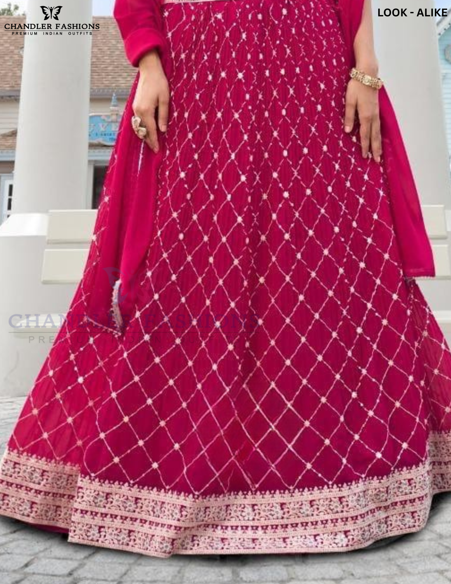 Dark Pink Color Embroidery And Sequins Work Lehenga In USA