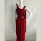  Dark Maroon Lycra Designer Saree In USA