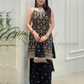 Dazzling Black Color Heavy Georgette With Embroidery And Sequins Work  Palazzo Suits For Women