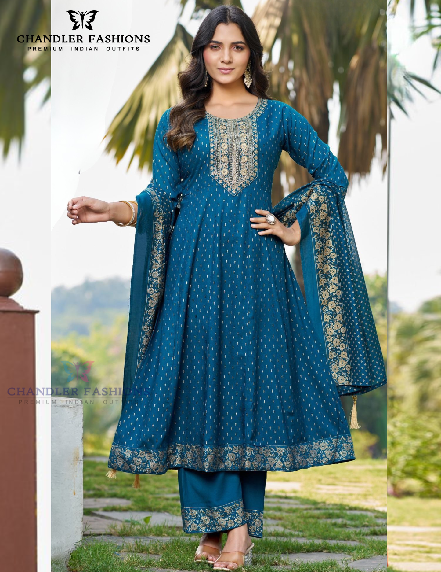 Graceful Teal Blue Color Rayon With Embroidery And Sequins Work Salwar Suits For Women