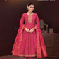 Charming Pink Color Berlin Silk Kurti Suit With Embroidery Work