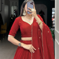 Zari Weaving Work Border Lehenga Choli In USA