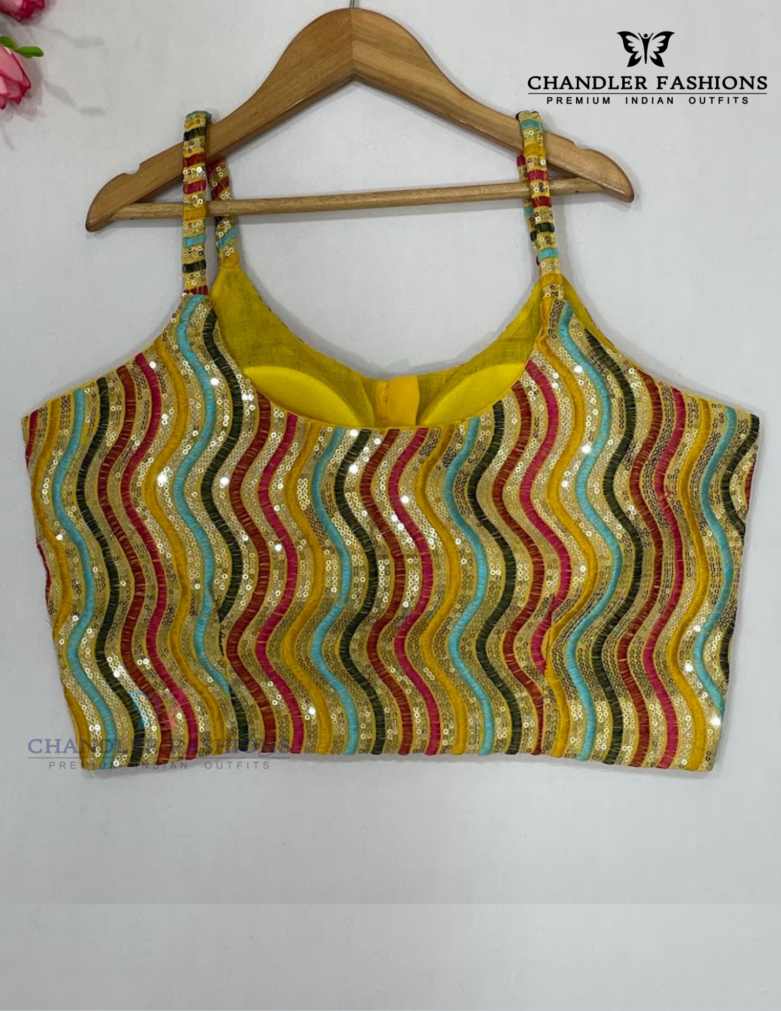  Yellow Color Georgette Readymade Blouse For Women Near Me