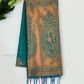 Alluring Green Color Soft Silk Saree With Contrast Rich Pallu 
