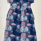 Beautiful Bluish Gray Color Rayon With Printed Work Nighty For Women