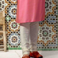 Pink Kurta With Silk Pajama Set For Men In USA