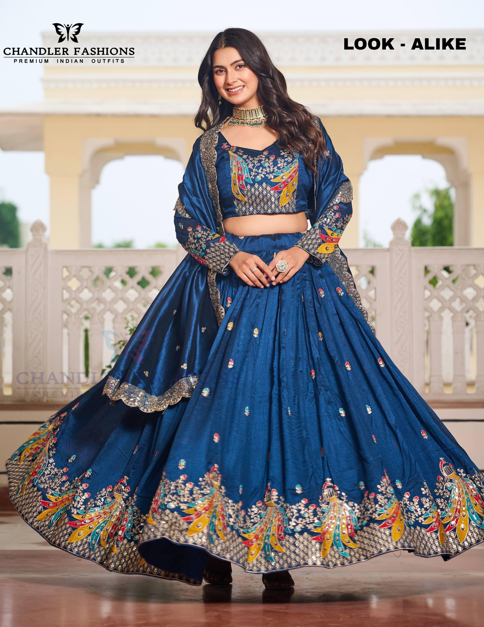 Blue Color Embroidery And Sequins Work Lehenga Choli With Dupatta In USA