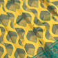 Green And Yellow Colored Silk Langa Sets 