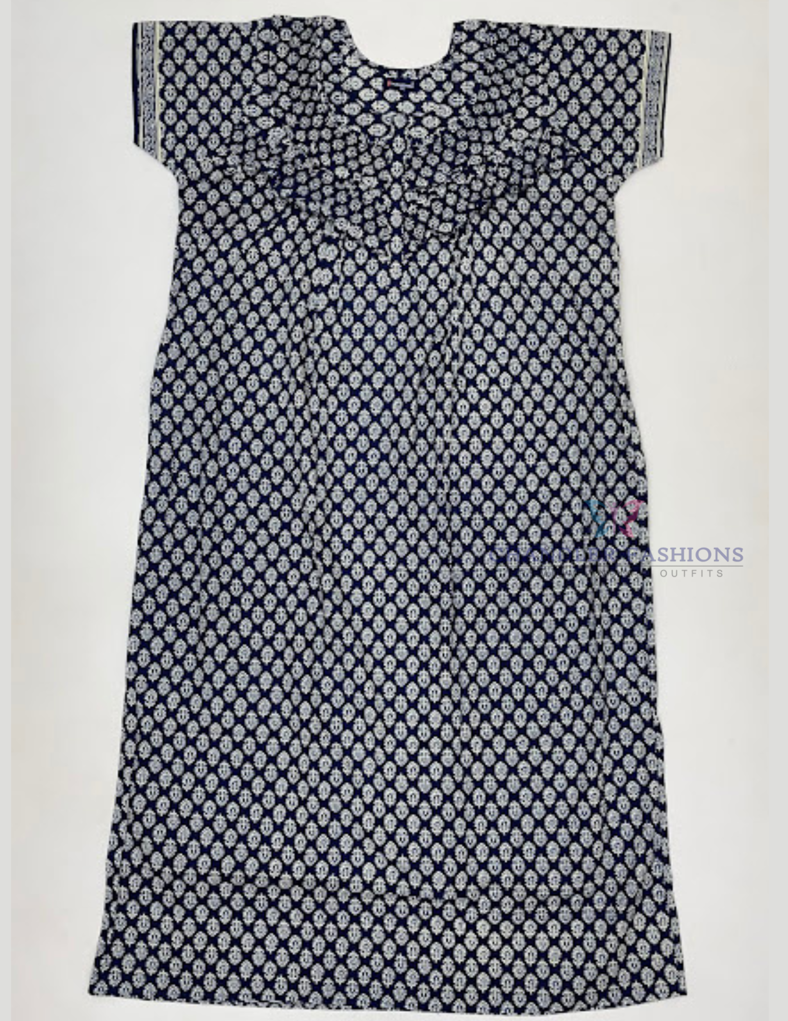 Elegant Blue Color Cotton With Printed Work Nighty For Women