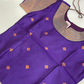 Purple Colored Silk Langa Sets With Zari Work 