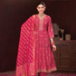 Attractive Pink Color Berlin Silk Kurti Suit With Embroidery Work