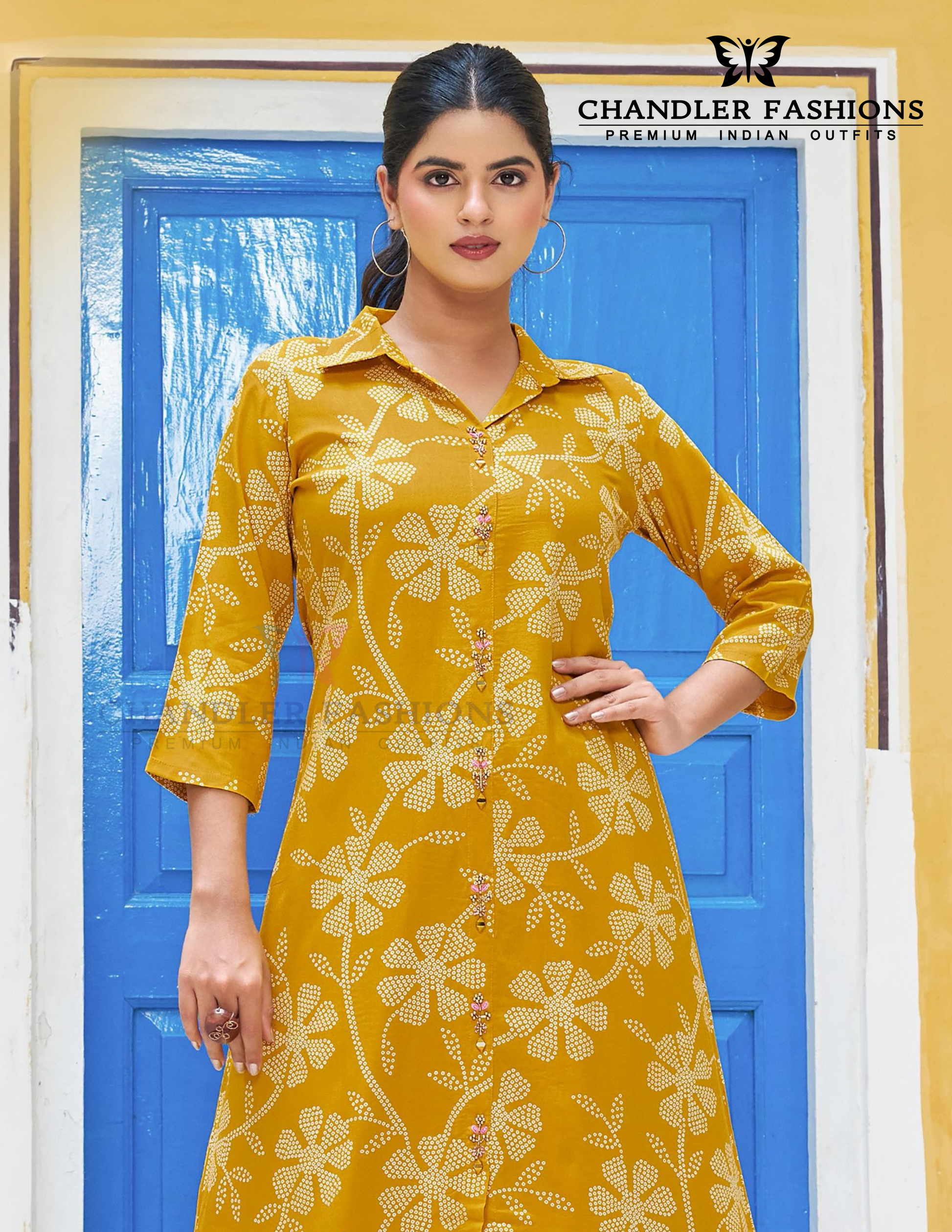 Rayon Printed Kurti With Palazzo Pants Near Me