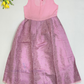 Gray And Pink Colored Self Design Silk Langa Sets In Yuma