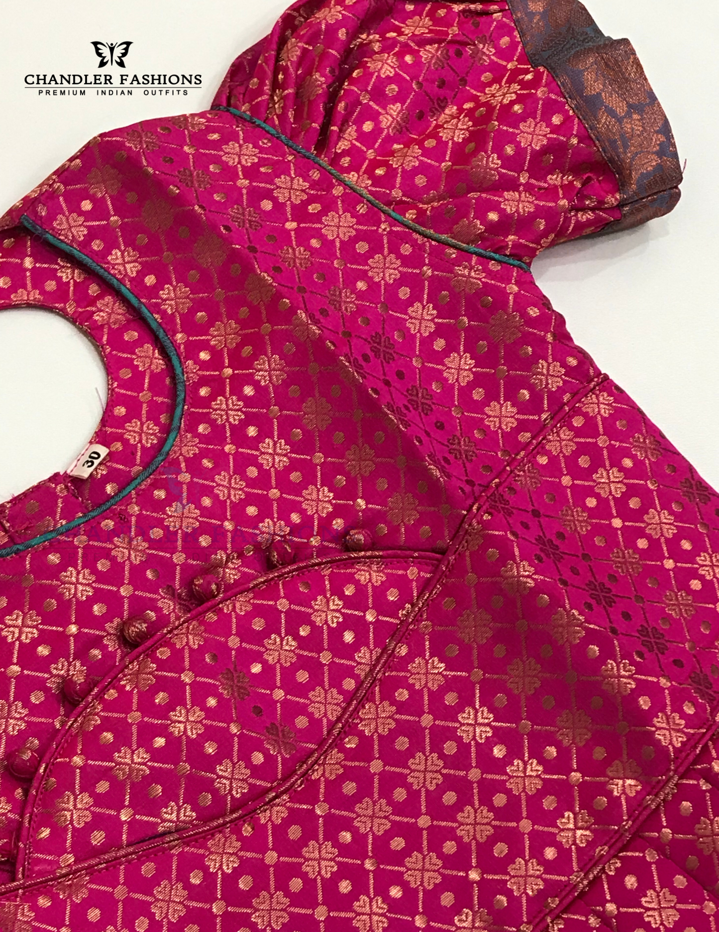 Pink Colored Silk Langa Sets With Zari Work In Chandler