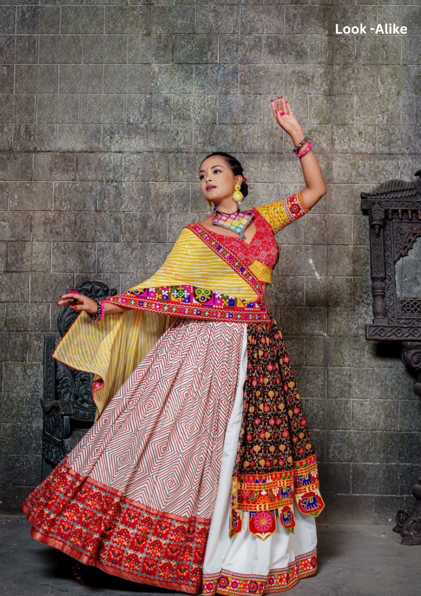 Attractive Multi Color Special Navaratri Lehenga Choli For Women