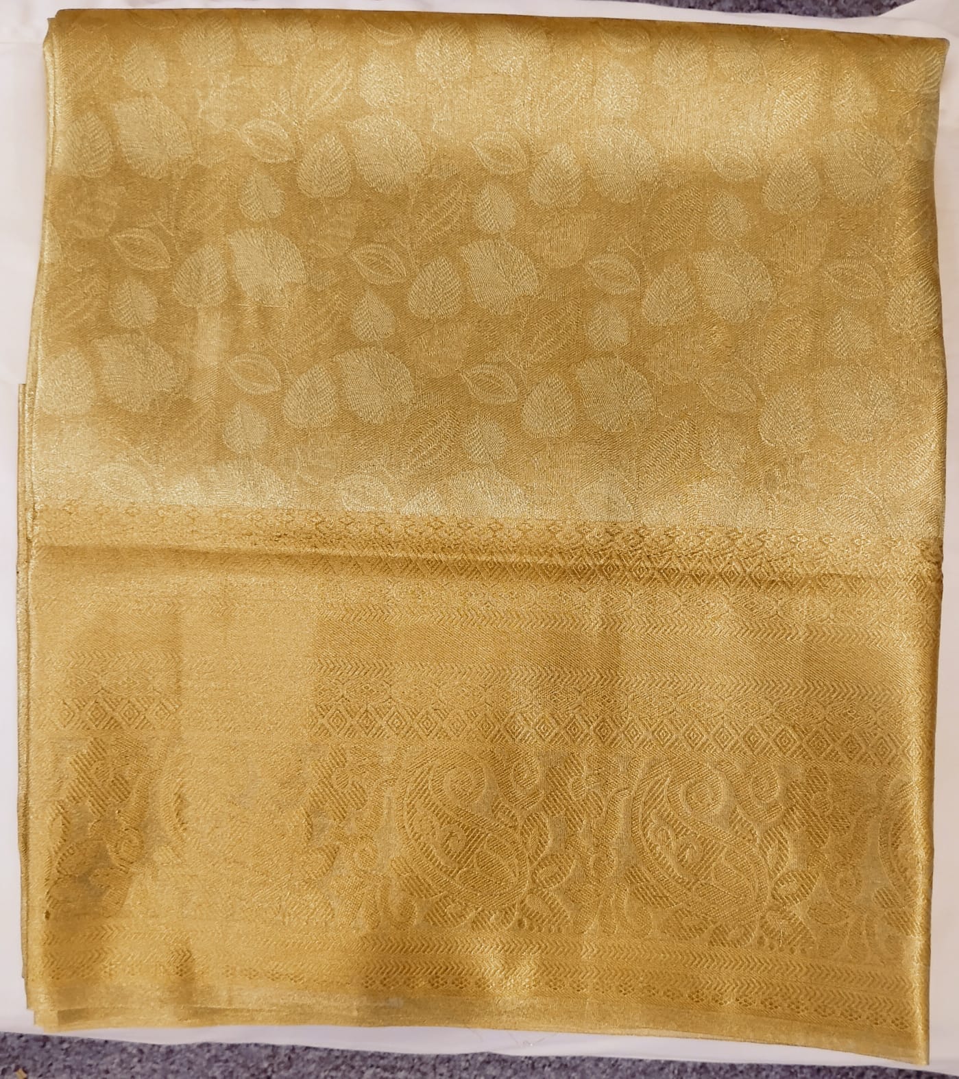 Glorious Golden Color Art Silk Saree With Zari Work For Women