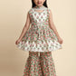 Unique Multi Colored Kurta With Koti Style Sharara Suits For Girls