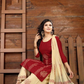 Alluring Red Color Printed Kurti With Beige Palazzo Pant and a Beige Dupatta Near Me