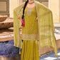 Party Wear Palazzo Suits With Embroidery Work In Surprise