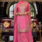 Beautiful Pink Color Shimmer Silk With Heavy Embroidery Work Palazzo Suits For Women