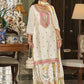 Lovely White Color Heavy Chinon With Embroidery Work Palazzo Suits And Dupatta