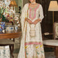 Lovely White Color Embroidery Work Palazzo Suits And Dupatta In Suncity