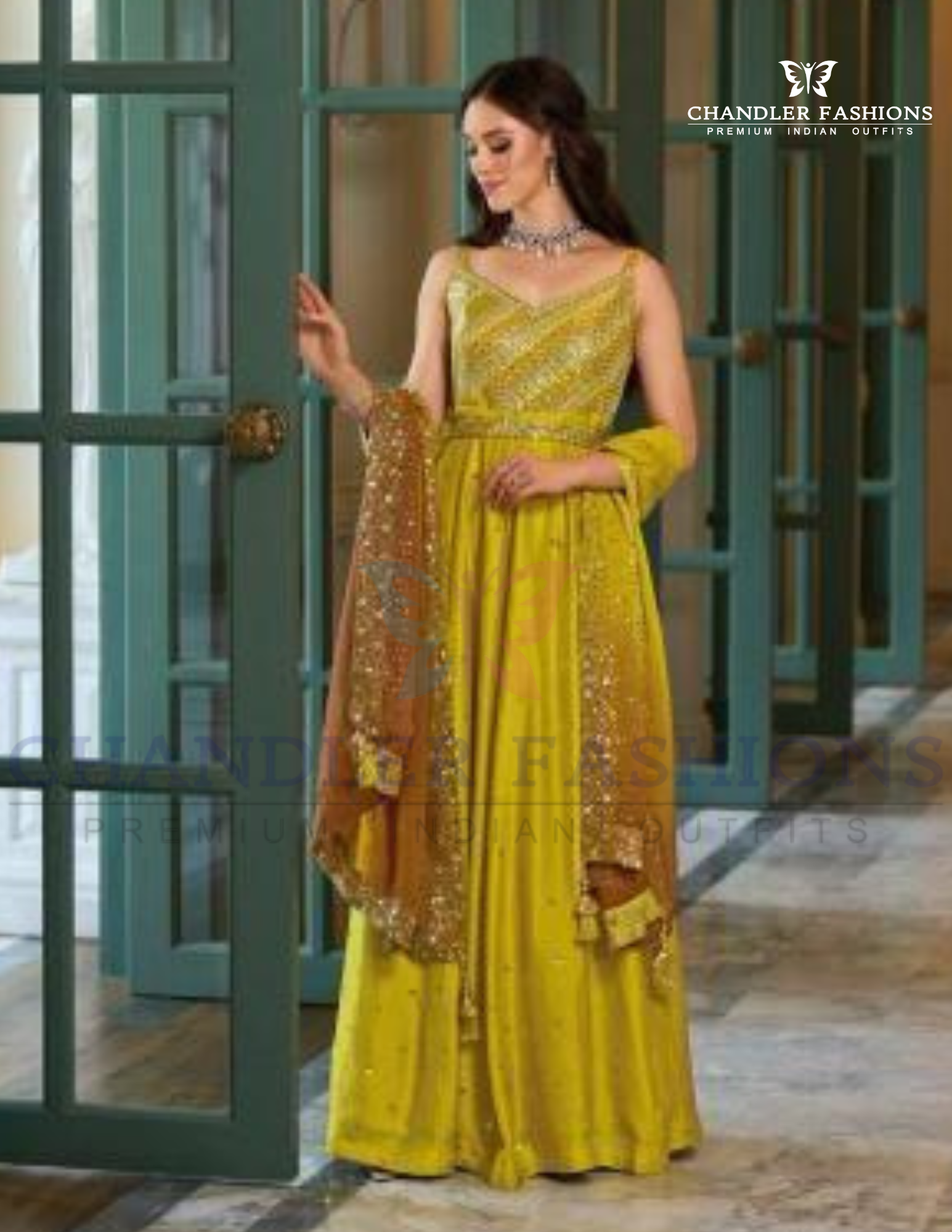 Premium Silk And Embroidery Work Kurti With Dupatta In USA