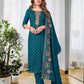 Chinon Embroidery Work Salwar Suits In USA