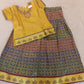 Grand Multicolor Banaras Silk Langa Set With Golden Blouse In USA