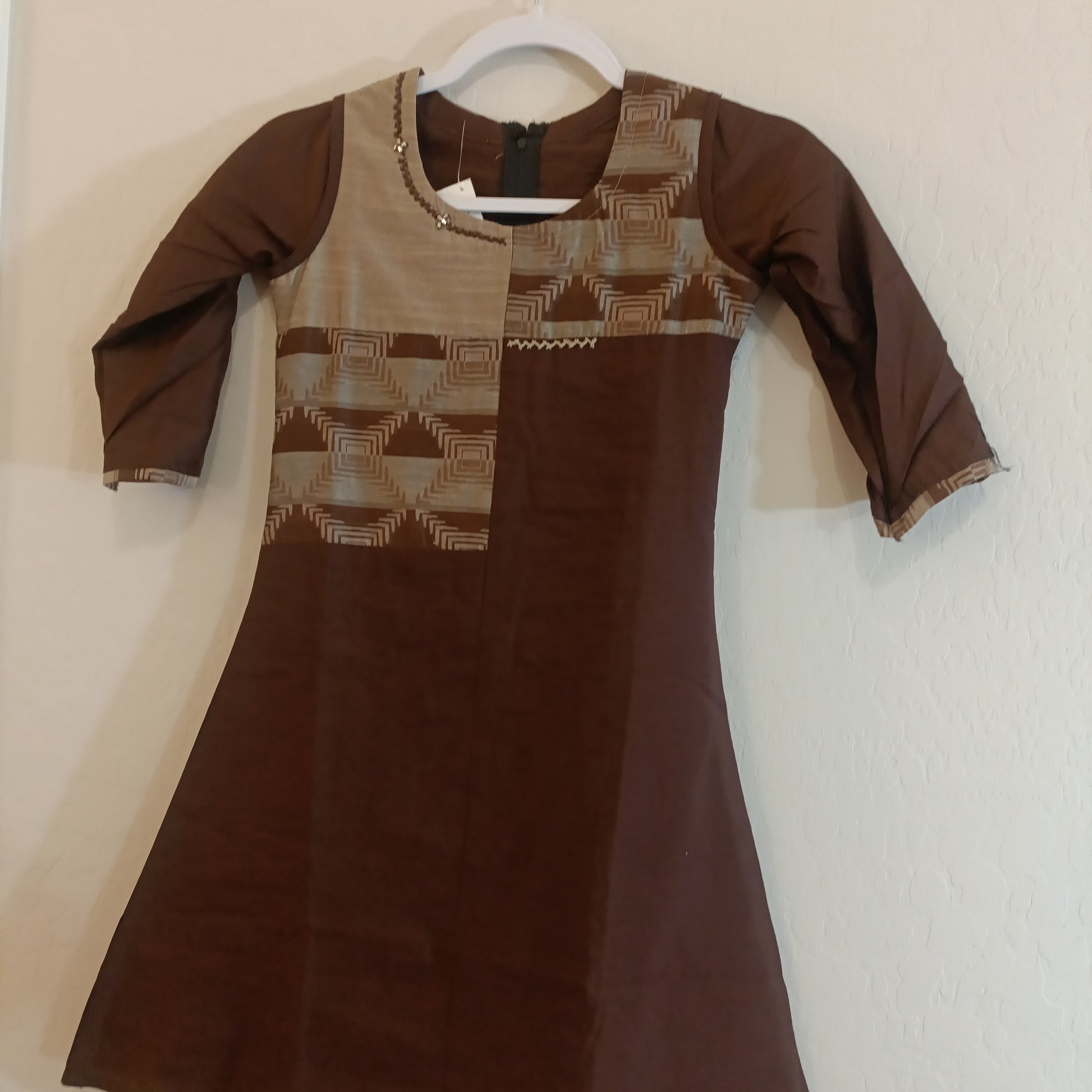 Gorgeous Brown Color Short Kurti For Girls