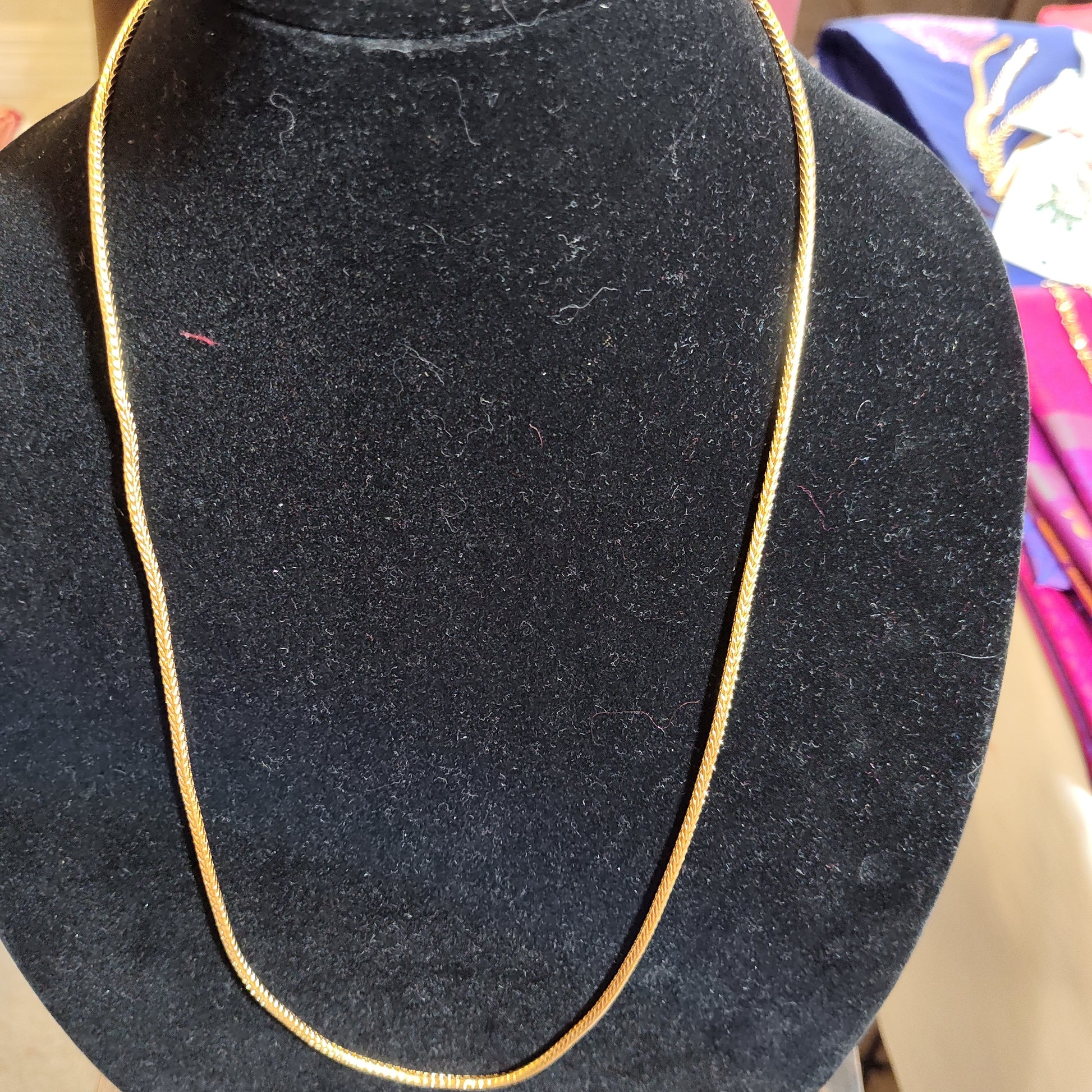Beautiful Long Gold Plated Chain With Round Finishing Design