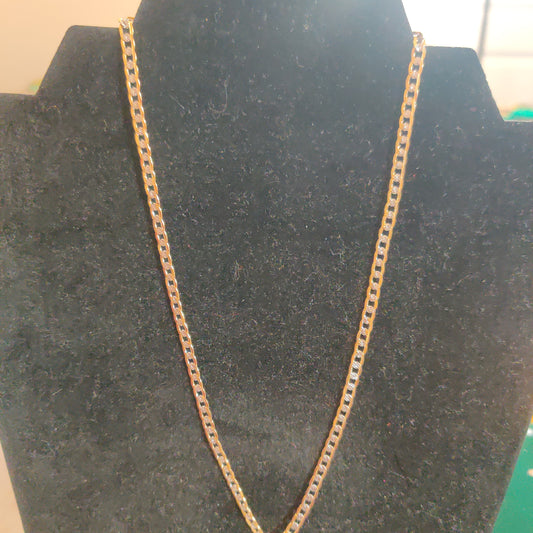 Beautiful Silver And Gold Plated Link Chain