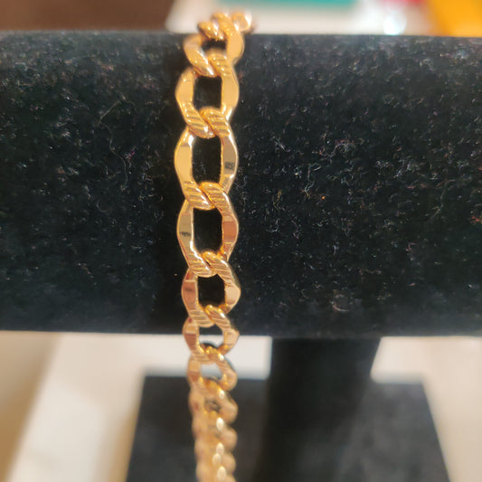 Elegant Gold Plated Cuban Link Bracelet For Men