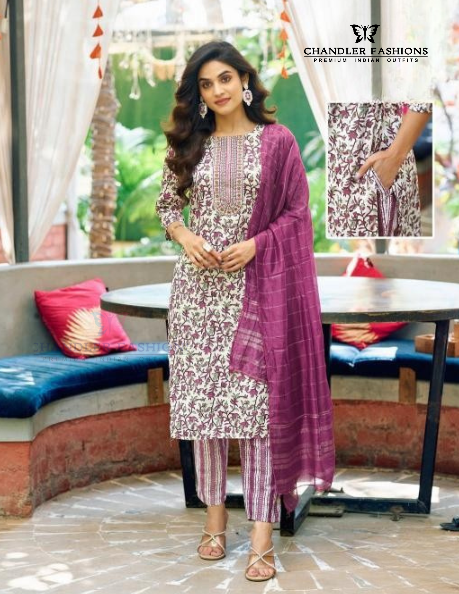 Attractive Purple Color Rayon Fancy Embroidery Work Salwar Suits For Women