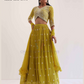 Mustard Yellow Color Georgette Lehenga Choli With Embroidery Work Near Me