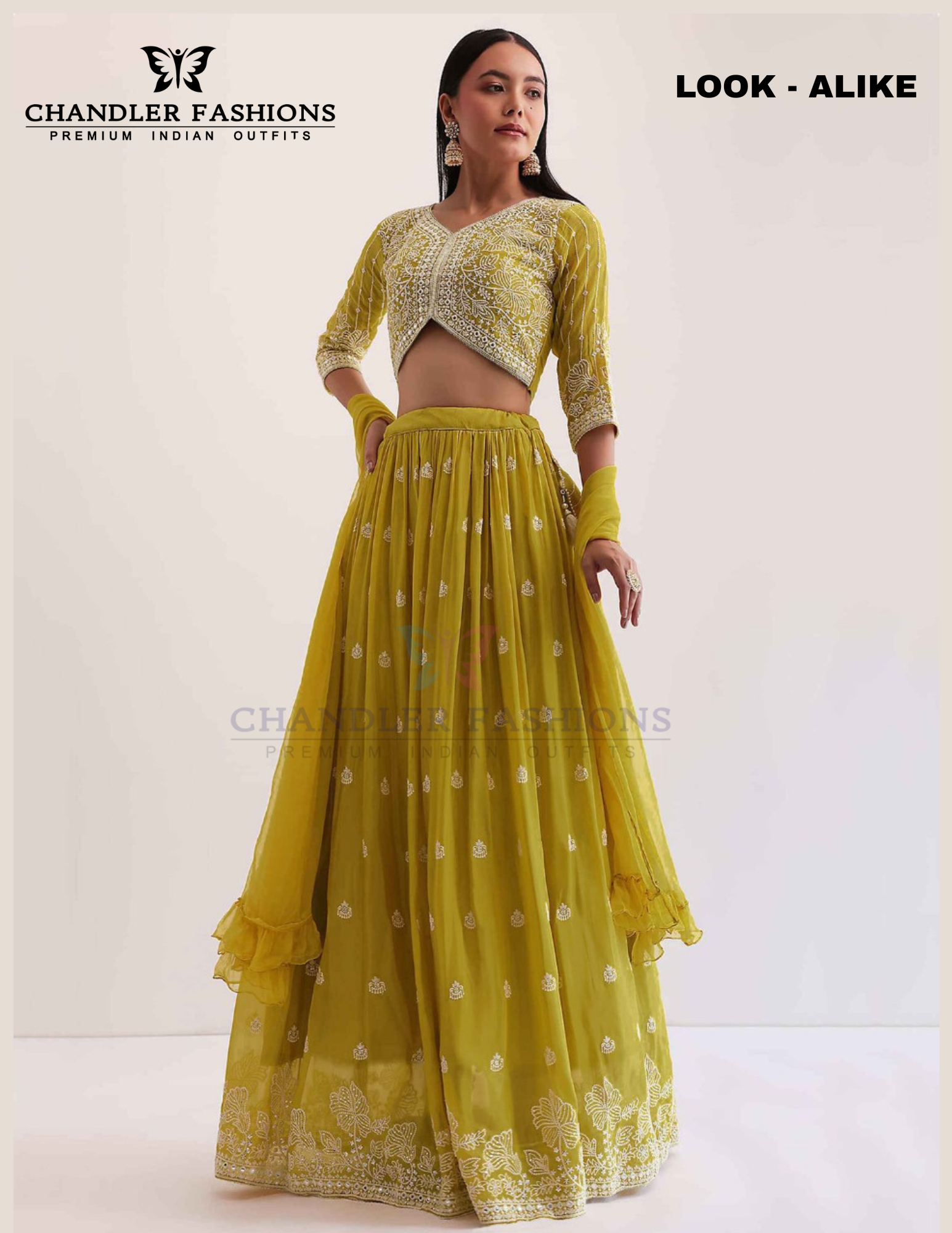 Mustard Yellow Color Georgette Lehenga Choli With Embroidery Work Near Me