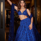 Splendid Blue Colored Sequins Work Lehenga Choli For Women