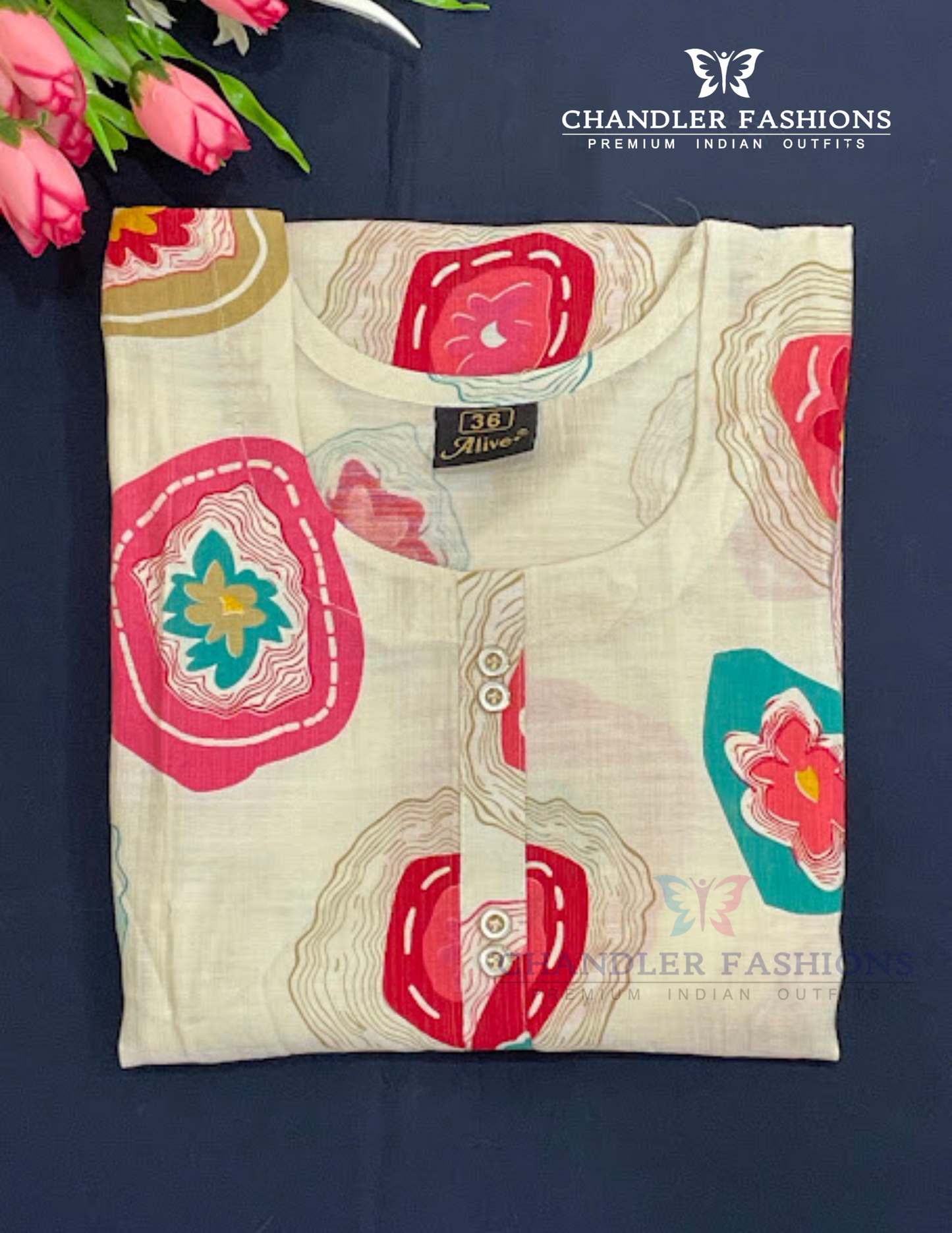 Exquisite MultiColored Rayon Kurti With Printed Work In USA