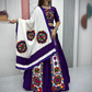 Attractive Violet Cotton Embroidery And Sequins Work Chaniya Lehenga Choli