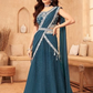 Stunning Teal Blue Color Heavy Embroidered Lehenga Choli With Dupatta Set For Women