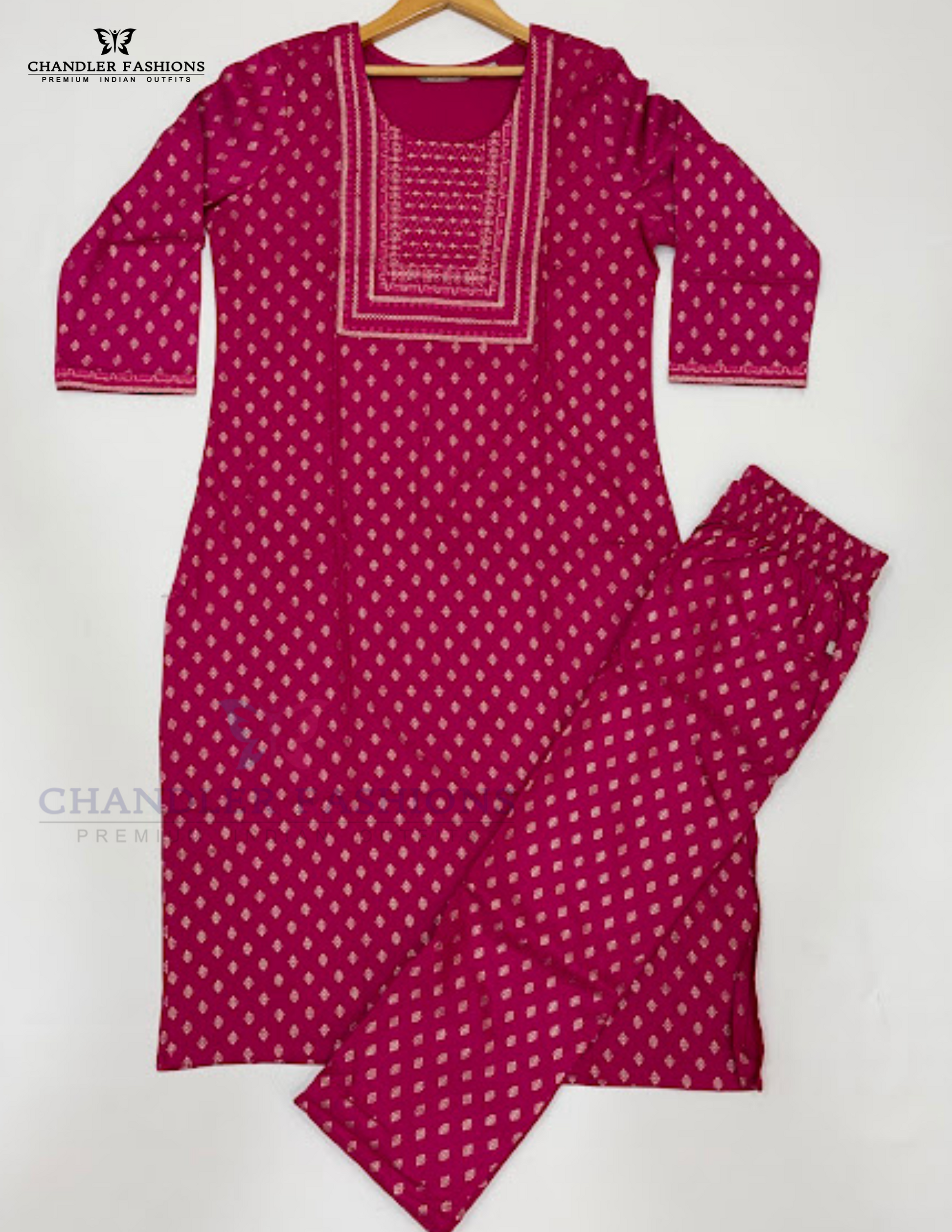 Pink Color Embroidery Kurti Suits With Pocket For Women In USA