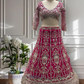 Pink Color Sequins With Zari Embroidery Lehenga Choli In USA